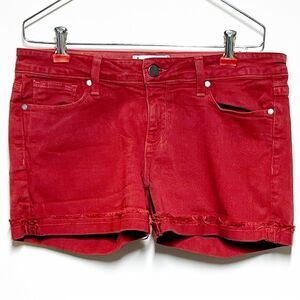 Revolve Paige Jimmy Jimmy Raw hem cuffed denim shorts in Urchin rust Sz 27